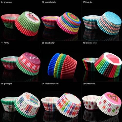100Pcs/pack Cake Muffin Cupcake Paper Cups Cake box Cupcake Liner Kitchen Baking Accessories Cake Mold Small Muffin Boxes