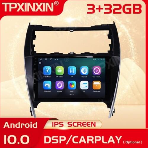 2 Din Carplay Android Radio Receiver Multimedia Stereo For Toyota Camry 2012 2013 2014 2015 2016 2017 GPS IPS Recorder Head Unit