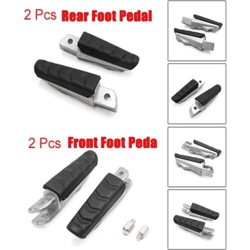 2Pcs 8mm Hole Dia Aluminum Alloy Non-Slip Motorcycle Rear Foot/ Front Foot Pedal For-BMW Motorcycle Footrest Foot Pegs Pedals