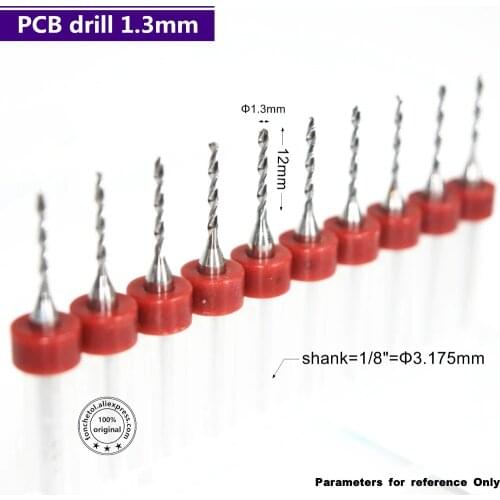 3.175mm*1.3mm-10pcs,Free shipping micro PCB Drill Bit,CNC milling Cutter,Solid carbide Drill,wood tool,plastic,copper,aluminum