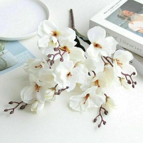 5 Branches Artificial Decorative Flowers For Home Wedding Artificial Magnolia Flowers Decoration Salon Flowers