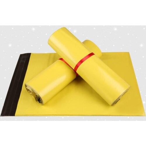 500PCS Printing LOGO Yellow Storage Courier Bags Self Sealing Plastic Poly mailer Shipping Envelope/ Mailing Bags