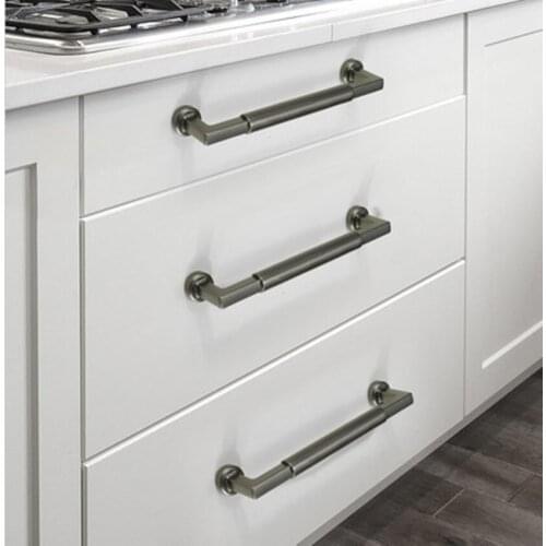 96 128 192mm modern simple pearl gary kitchen cabinet wardrobe door handle stain nickel drawer tv cabinet cupboard knob