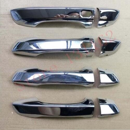 ABS Chrome Car Door Handle Cover Trim Styling With Smart Holes Decoration Auto Accessories For VW Tiguan 2017 2018