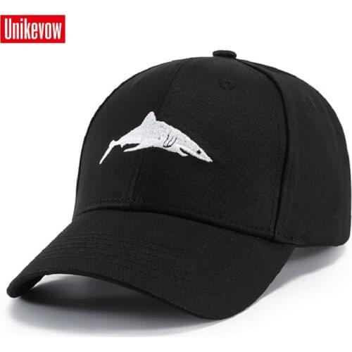 Brand UNIKVOW High Quality Summer& Autumn Cotton Women And Men Fish Embroidery Snapback Baseball Caps Outside door hats Gorras