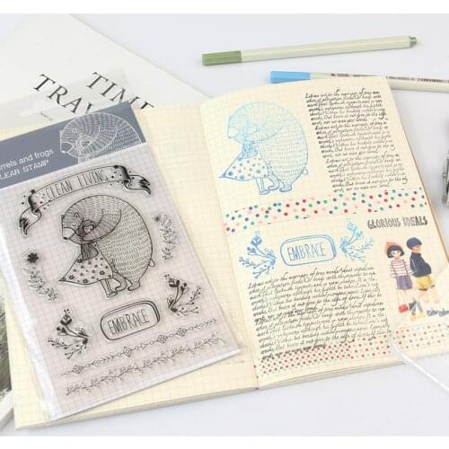 Fromthenon Notebook Decorative Stamp Transparent Silicone Stamp Diary Scrapbooking DIY Accessories clear Seal School stationery