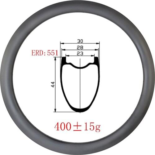 Light 400g 700C 44mm x 28mm Hookless tubeless disc carbon rims gravel bike width 28mm UD 3K 12K matte glossy road bicycle wheels