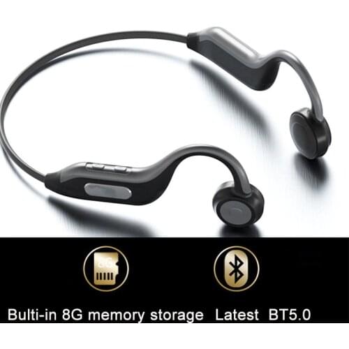 GGMM Bluetooth 5.0 Headphones Latest Bone Conduction Wireless Headset Built-in 8G Memory Card IPX67 HD Mic Sports Earphones New