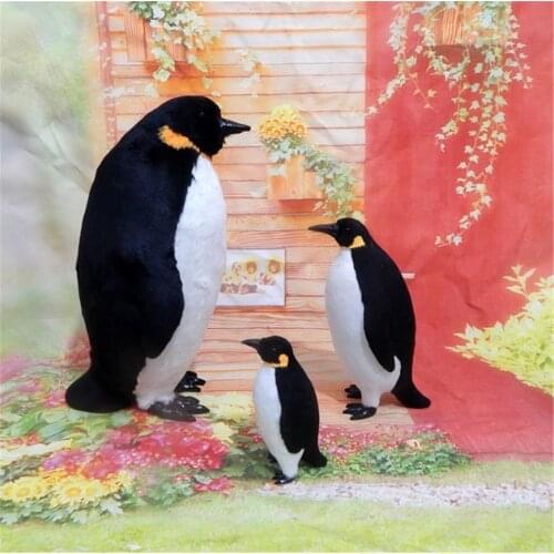 Fancytrader Simulation Penguin Toy Model Handicraft Animals Doll Plastic& Fur Teaching Prop Home Decoration Toy