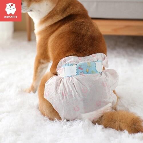 Kimpets 20PCS/PACK Super Absorption Physiological Pants Dog Diapers for Dogs Pet Female Dog Disposable Leakproof Nappies Puppy