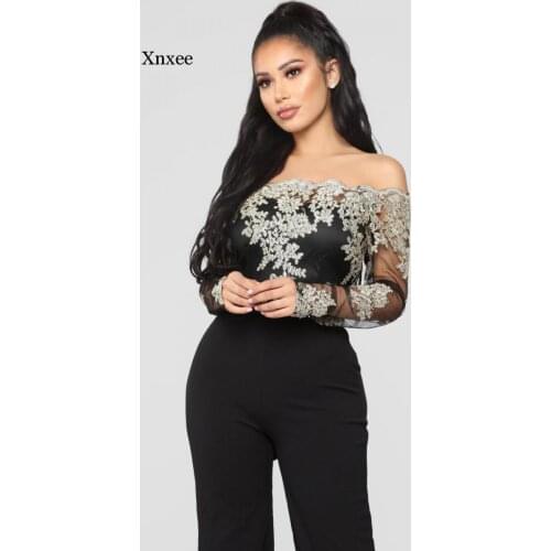 Printing Off Sleeve Lace Up Mesh Splicing Sleeveless Straight Rompers Slim Bodysuit Women Elegant Lady Casual Jumpsuit Overalls