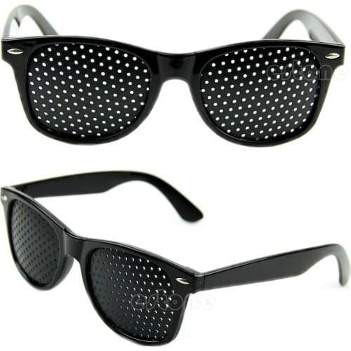 [LvDing] Black Eyesight Improver Anti-fatigue Glasses Stenopeic Vision Care Glasses Hot