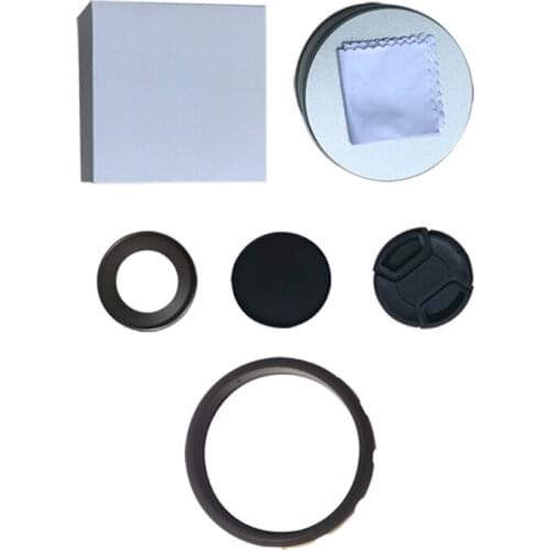 H054 Lens Adapter Ring Kit - 52mm 10x Macro Lens with Lens Cap Accessories Set for Mciro Card Cameras