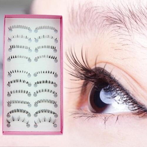 10 Pairs Natural Women Lower Under Bottom False Fake Eyelashes Eye Lashes Extension for Daily Life