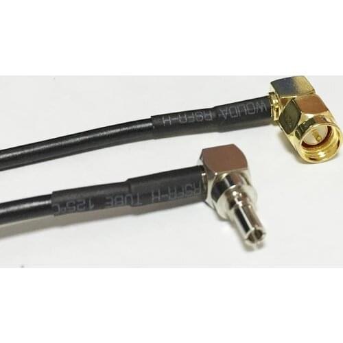 New Wireless Modem Cable SMA Male Plug Right Angle To CRC9 Right Angle RG174 Cable 20CM 8" Wholesale Pigtail