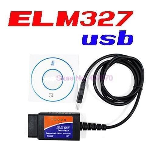 By DHL/Fedex 100pcs Top selling ELM327 Interface USB OBD2 Auto Scanner V1.5 OBDII OBD 2 II elm327 usb Super scanner