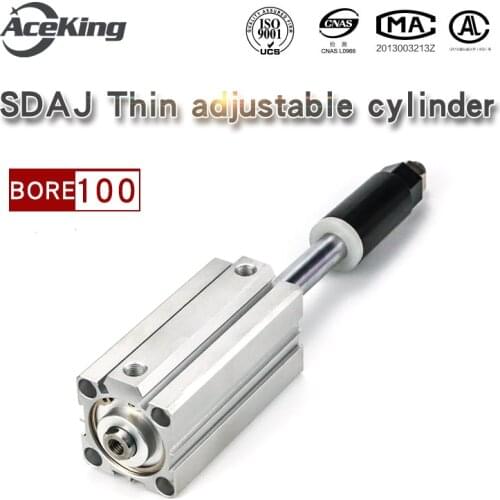 SDAJ Adjustable stroke thin cylinder SDAJ100X20/30/40/50/75/100-20/30/50-S-B SDAJ100X20-20 SDAJ100X30-20 SDAJ100X40-30
