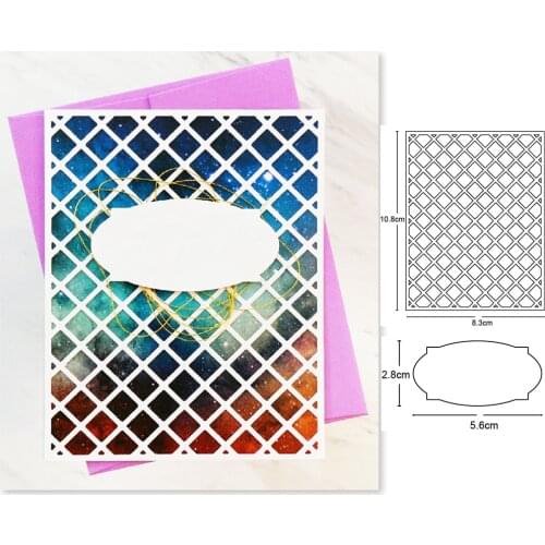 Grid frame background Metal Cutting Dies Stencils 2020 New Craft Die Cut for DIY Scrapbooking Album Paper Card