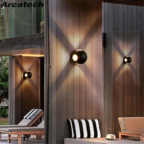 LED Wall Light Waterproof IP65 Modern Porch Lamp AC90-260V Outdoor Garden Home Hallway Retro 3W/6W/12W LED Wall Lamp NR-154