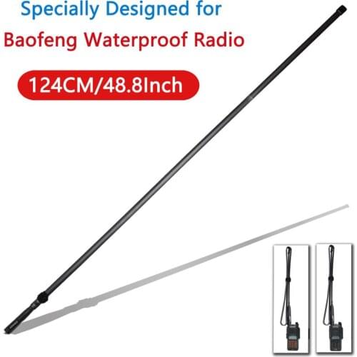 124CM ABBREE Waterproof SMA-Female Foldable Tactical Antenna For Baofeng UVXR UV9R Plus GT3WP BF-F11Radio Walkie Talkie