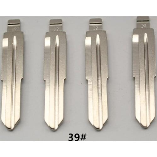 VVDI OEM 10Pcs 39# Metal Uncut Flip KD Remote Key Blade For Buick Excelle For Chevrolet Lova Mid Slot