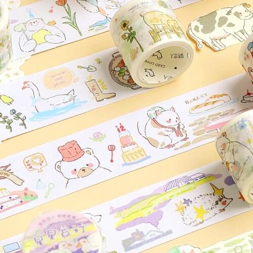 Animals Friendship Cute Journal Diary Kawaii Washi Masking Tape Paper Scrapbooking Stationery