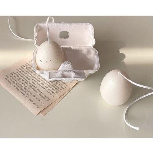 3d Silicone Mold Single Hole Simulation Egg Candle Mold Decoration Silicone Mold Candle Making Baking Tool