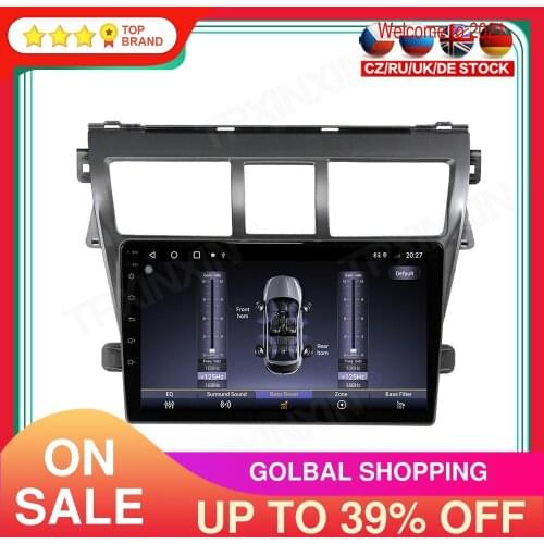 4+64GB PX6 Android 10.0 For Toyota VIOS 2008-2013 Car Multimedia Player GPS Navigation Headunit Radio Audio Stereo Tape Recorder