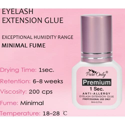 8ml Professional Eyelash Extension Glue Private Label 1 Sec Quick Drying False Eyelashes Strong Adhesive Glue Long Lasting Korea