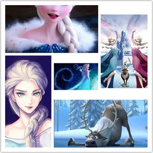 Disney 5D DIY Diamond Painting Cartoon Princess Anna Full Drill Cross Stitch Kits Embroidery Mosaic Wall Art Home Decor