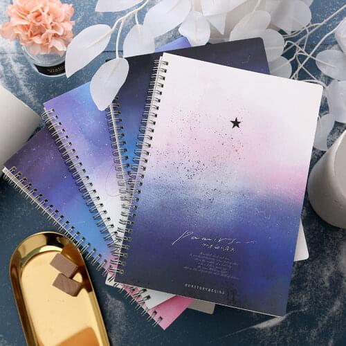 B5 Rollover Coil Notebook Beautiful Horizontal Line Notebook College Student Classroom Notebook Notebook Notepad