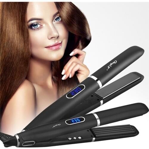 CkeyiN Professional Electric Hair Straightener Ceramic Flat Iron Small Waves Corn Perm Splint Curling Iron Corrugated Crimper