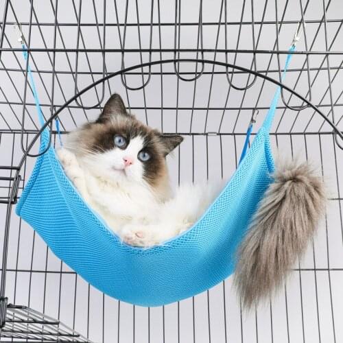 Cat Summer hammock Cool Material Breathable Cat Bed Mat Pet Kitten Cage Under Chair Table Hammocks Hanging Bed For Cats