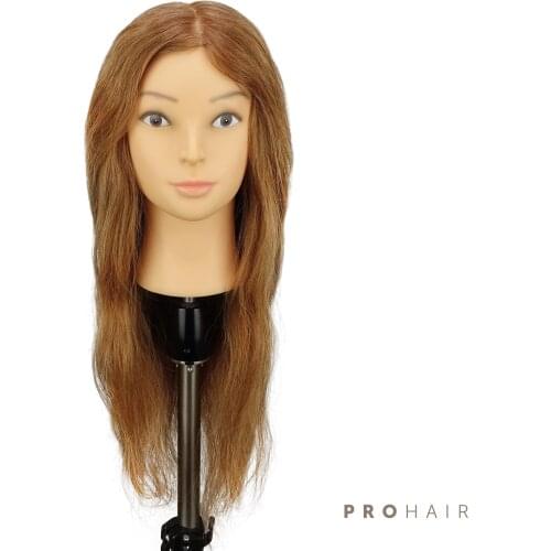 Mannequin-Head with 50CM 100% Human Hair Blond Training Head Female Mannequin Training Doll Head Wig head
