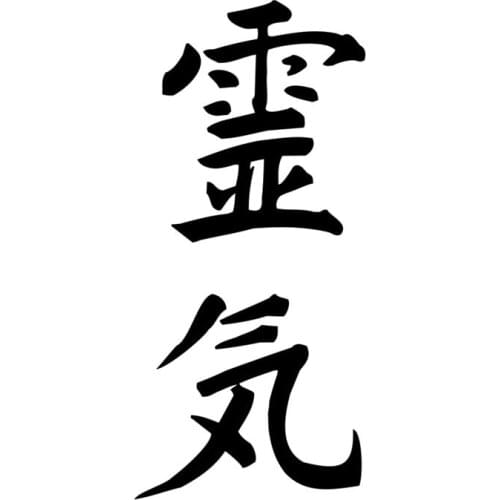 Hot Funny Reiki In Kanji Car Stickers Motorcycle Decals Motorcycle Accessories Waterproof PVC 23cm *11cm