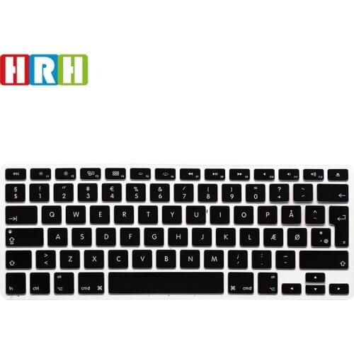 HRH Wholesale Durable Slim 100pcs Danish UK Silicone Keyboard Cover Skin Protective Film For Mac Book Pro Air Retina 13" 15" 17"