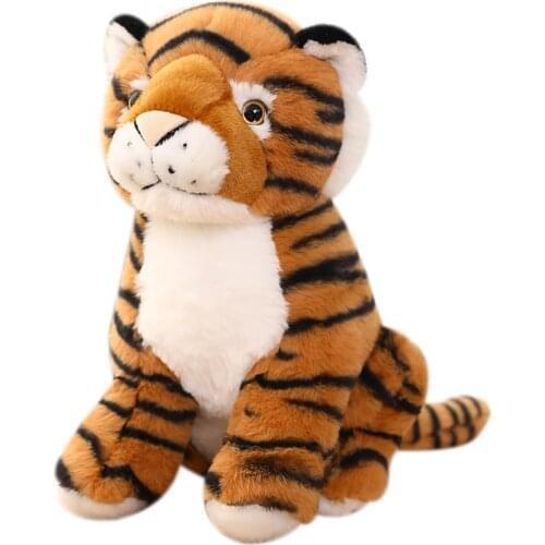 Simulation Oreiller de tigre de sitting cartoon tiger animal crossing plush toys doll pillow sofa cushion room decoration gifts