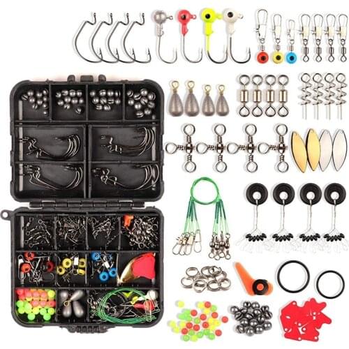 Fishing Accessories Kit - 188 Pcs Fishing Tackle Kit Box Set for Mens Fishing Equipment and Supplies-Includes Hook, Etc