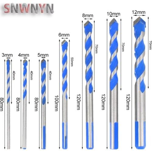 Multi-functional 1pcs 3/4/5/6/8/10/12mm Glass Drill Bit Triangle Drill Bits For Ceramic Tile Concrete Glass Marble