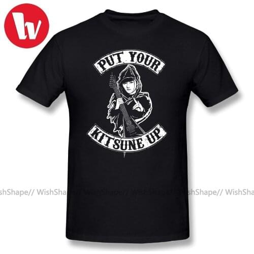 Babymetal T-Shirt Men Print Put Your Kitsune Up! Summer Mens T Shirt Beach T Shirts For Men Basic T-Shirts Men Cotton Tee Shirt