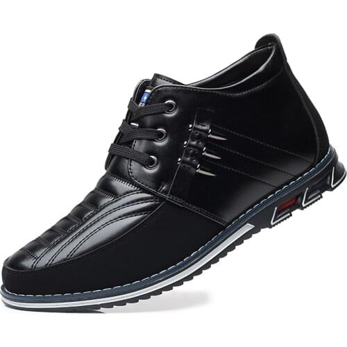 Men Microfiber Leather Rivet Lace Up Business Ankle Boots Fashion Design Mens Boot Shoes Classic Quality Mans Autumn Shoes