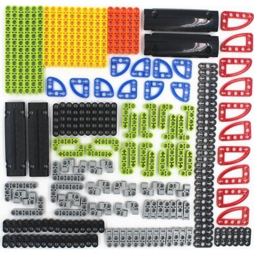 New 195pcs model building blocks toy boy parts technic building bricks children toys compatible with Lego studless beams fram