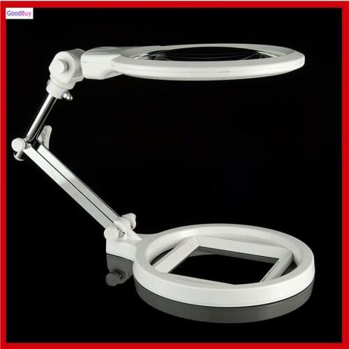 New Portable Foldable 5X 10X Giant Led Light Reading Magnifier Electronic Repair Jewelry Magnifier Station