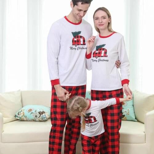 Family Matching Outfits Christmas Family Look Parent-child Sleepwear Daddy Mommy And Me Clothes Mom Papa Son Christmas Pijamas