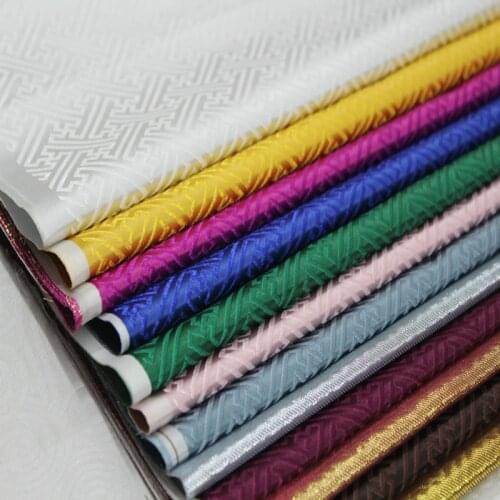 NCF53 Solid Color Polyester Jacquard Silk Brocade Fabric For Qipao Mongolian Chinese Style Seat Cushion Fabric