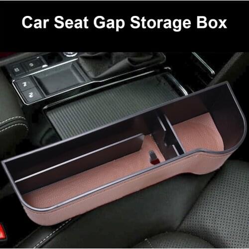 Car Seat Gap Organizer Car Seat Gap Filler Multifunctional PU Leather Seat Console Organizer Pocket For Phone Keys Cards Pens