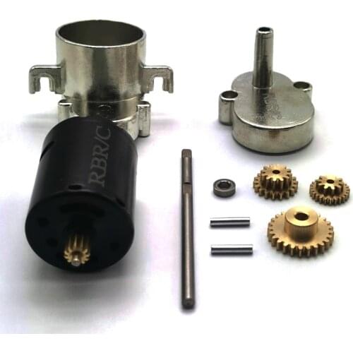 Full Metal Gear Box With Motor Kit Upgraded Sapre Parts Replacement For WPL D12 1/10 Off Road Vehicle RC Truck Repair Tool parts