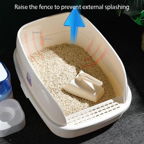 Semi-enclosed Cats Litter Box Furniture Anti-splashing Cat Outdoor Cleaning Toilet Kitten Training Deodorant Pet Sand Box Supply
