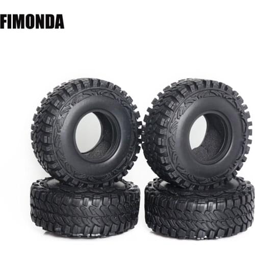 4pcs 1/10 RC Car Rubber Tires 1.9inch 114*46mm Wheel Tyres for 1:10 Rock Crawler Axial SCX10 90046 RR10 WRAITH Traxxas TRX4 KM4