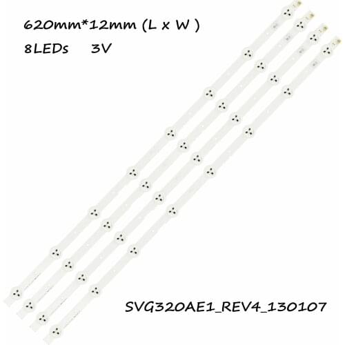 LED backlight Strip 8leds for SONY SVG320AE1_REV4_130107 KDL-32R400A KDL-32R423A KLV-32R421A KLV-32R426A screen S320DB3-1 B18